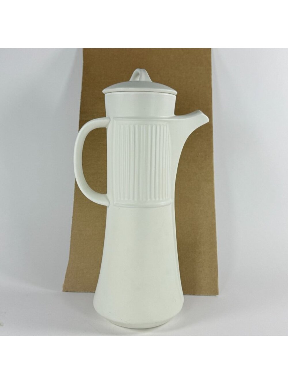 Dansk Flamestone Off White Hot Beverage Server Ribbed Coffee Pot Lid Thailand